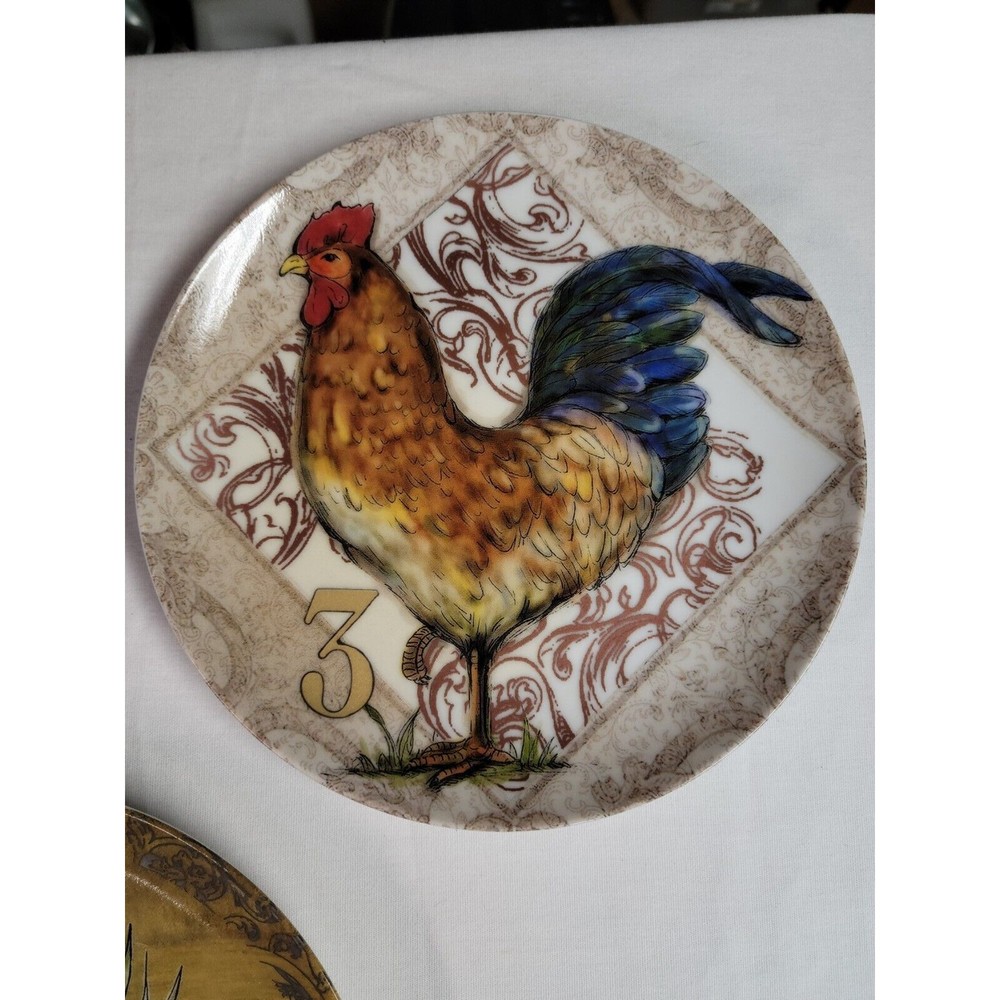 Pottery Barn-12 Days Of Christmas Dessert Plate  7 Inch- 3 French Hens, Day‎ 3